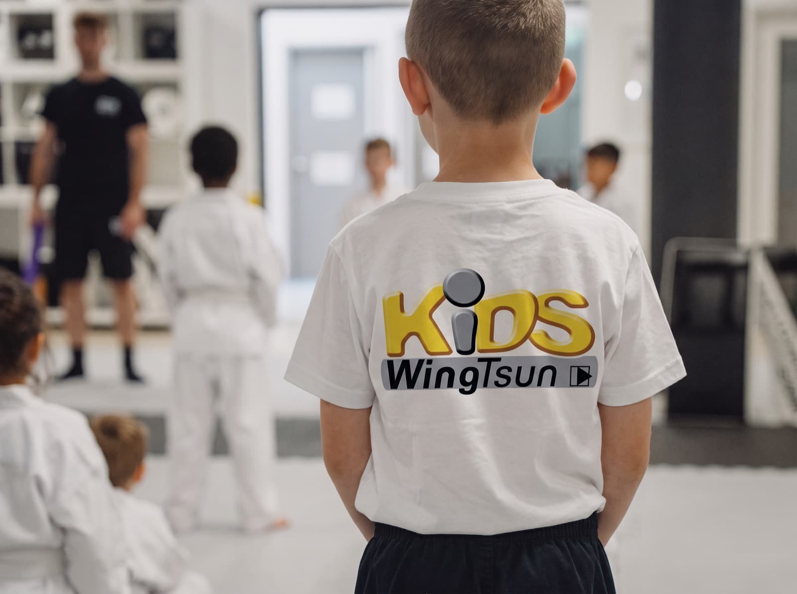 Kids-WingTsun-Logo auf dem T-Shirt